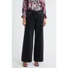 Rails Angeleno High Waist Wide Leg Drawstring Jeans In Black