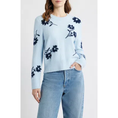 Rails Anise Floral Crewneck Sweater In Blue