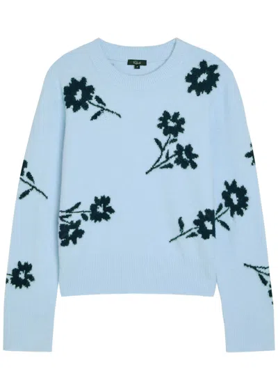 Rails Anise Floral Crew-neck Sweater In Blue