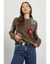 Rails Winter Floral Anise Sweater In Brown