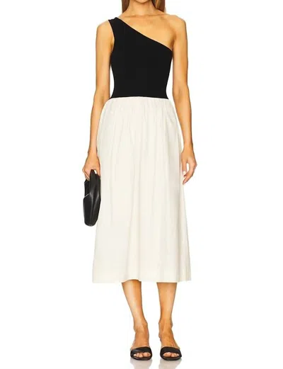 RAILS ANITA ASYMMETRICAL DRESS IN BLACK & IVORY