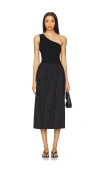 Rails Selani One Shoulder Midi Dress In 黑色