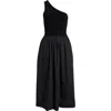 Rails Selani One-shoulder Midi Dress In Black