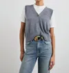 Rails Annika Vest In Charcoal In Pink
