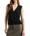 Rails Tatia Rib Button-up Vest In Black