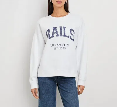 Rails Anniversary Crewneck Sweatshirt In Ivory/navy In White