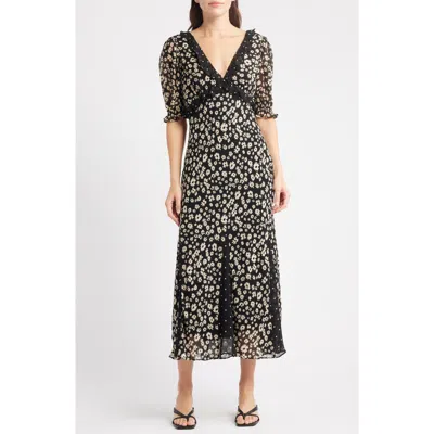 Rails Annmarie Dress Daisy Dot Combo In Black