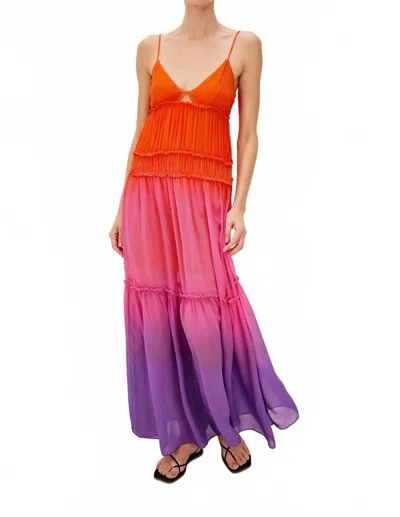 Rails Antonella Dress In Violet Dip Dye In Orange