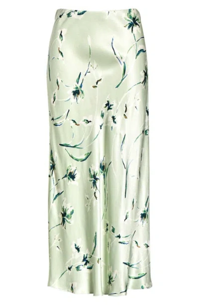 Rails Anya Floral Satin Midi Skirt In Multi