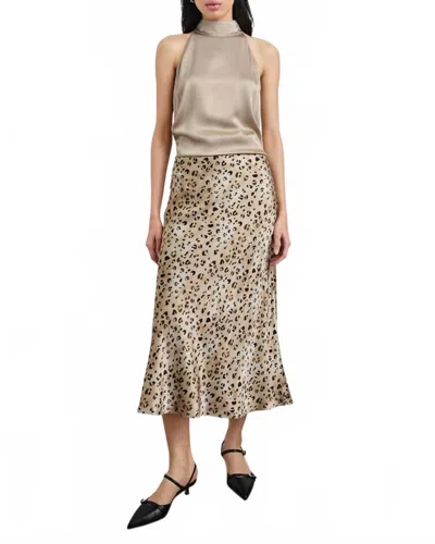 Rails Anya Midi Skirt In Champagne Leopard