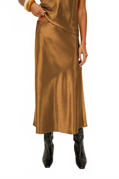 Rails Anya Midi Skirt In Ginger In Gold