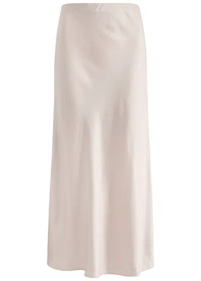 Rails Anya Satin Midi Skirt In Ivory