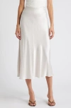 Rails Berlin Satin Midi Skirt In Ivory