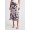Rails Anya Satin Midi Skirt In Midnight Verbena