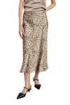 Rails Anya Leopard Print Satin Midi Skirt In Multi