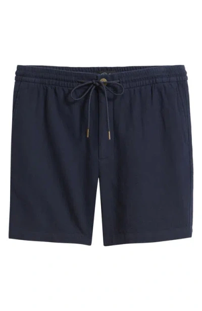 RAILS RAILS ARCHER FLAT FRONT COTTON & LINEN SHORTS