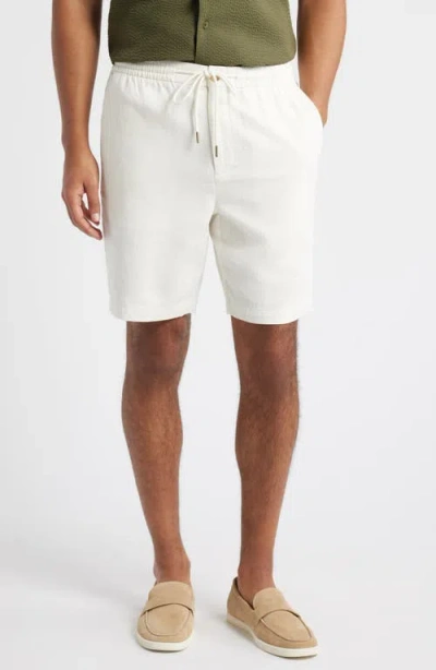 RAILS RAILS ARCHER FLAT FRONT COTTON & LINEN SHORTS
