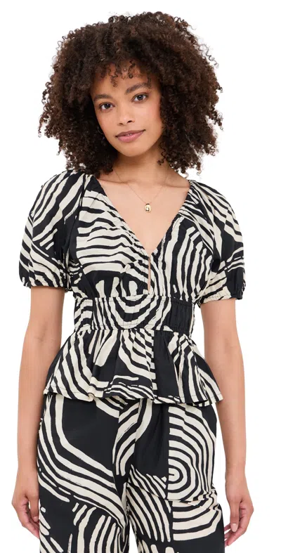 Rails Argenta Blouse Onyx Waves In Black