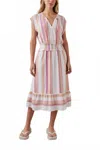 Rails Ashlyn Dress In Hibiscus Stripe In Pink