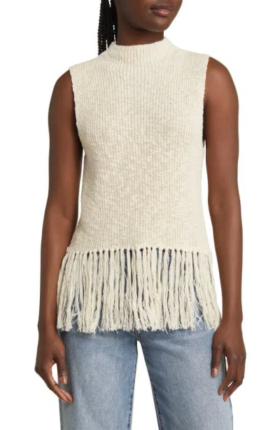 Rails Astrid Fringe Hem Knit Tank In Ecru