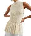 Rails Astrid Fringe Hem Knit Tank In White