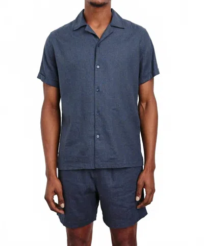 Rails Atlas Short-sleeve Shirt In Navy Cedar Vertical In Blue