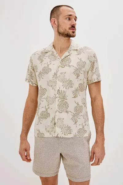Rails Atlas Short Sleeve Shirt In Pineapple Block Ecru In Neutral