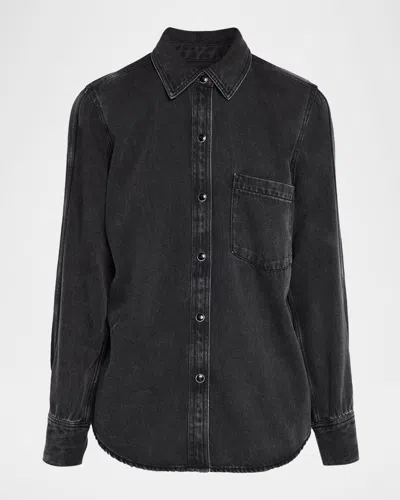 Rails Atticus Long-sleeve Denim Shirt In Black