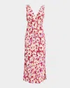 Rails Audrina Floral Print Midi Dress In Amaranth