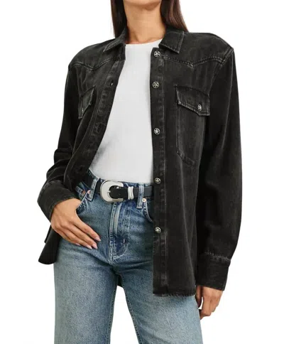Rails August Shirt Jacket In Faded Black