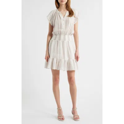 RAILS RAILS AUGUSTINE STRIPE LINEN BLEND DRESS