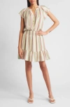 RAILS RAILS AUGUSTINE STRIPE LINEN BLEND DRESS