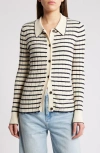 Rails Aurelia Cardigan Sweater In Ivory Navy Stripe