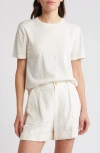 Rails Cotton Cashmere Crewneck T-shirt In White
