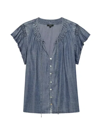 Rails Aviva Button-up Shirt In Blue