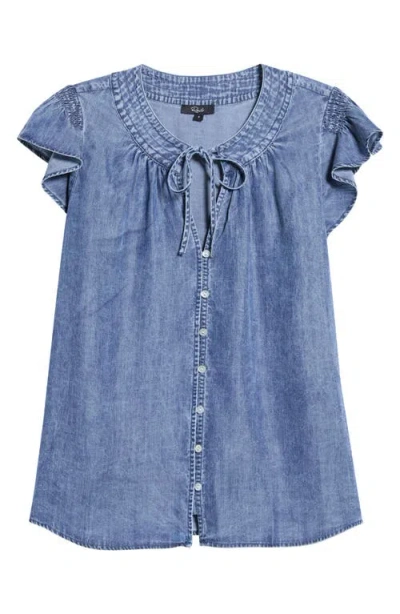 Rails Aviva Chambray Button-up Shirt In Blue