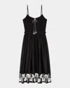 Rails Baja Rickrack Cotton Sundress In Black Palm Trees