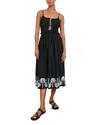Rails Baja Rickrack Cotton Sundress In Black Ivory Palm Trees