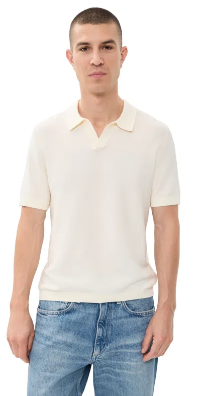 Rails Baker Polo Ivory In White