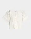 Rails Bambina Cotton Eyelet Trapeze Top