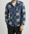 RAILS BANTON BUTTON DOWN SHIRT IN BLUE PATCHWORK