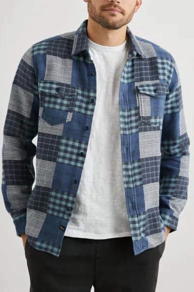 Rails Men's Banton Patchwork Button-down Shirt In Blue Patchwork