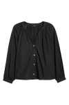Rails Beas Button-up Top In Black