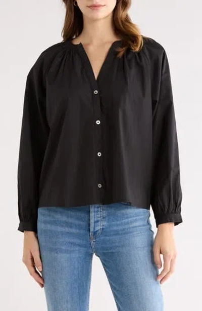 Rails Beas Button-up Top In Black