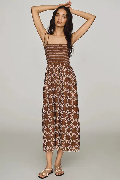 Rails Becca Cotton Midi Dress In Brown
