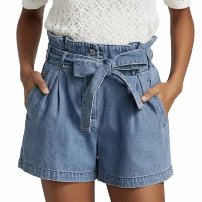 Rails Belle Paperbag Denim Shorts In Sorrento Wash In Blue