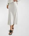 Rails Berlin Satin Midi Skirt In Ivory