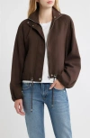 Rails Blake Stand Collar Drawstring Jacket In Brown