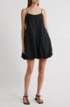 Rails Blanca Bubble Hem Cotton Blend Minidress In Black