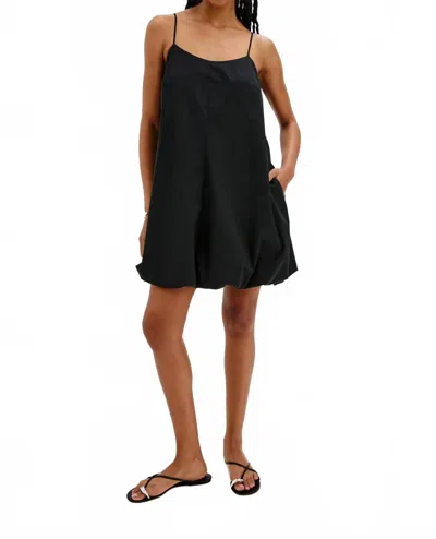 Rails Blanca Bubble Hem Cotton Blend Minidress In Black